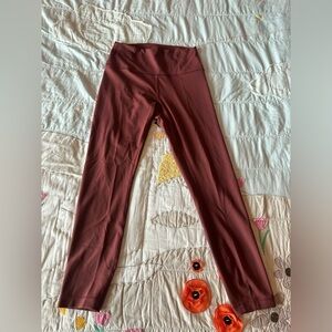 Women’s  Lululemon full length deep red leggings in size 6